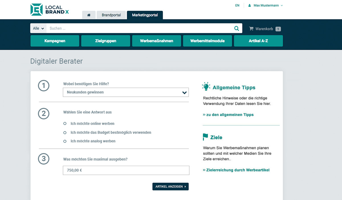  Zielgruppen-Management für jedes Budget im Marketing-Management-System 